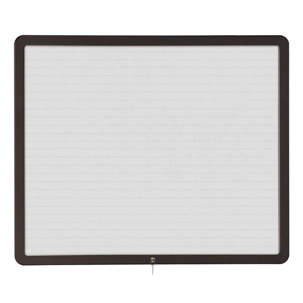 United Visual Products Sliding Door Wood Corkboard, 60"x36", Ligh, UV9004OCS-LTOAK-BLACK UV9004OCS-LTOAK-BLACK - main